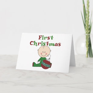 Baby Boy 1. Weihnachtsgeschenke Feiertagskarte