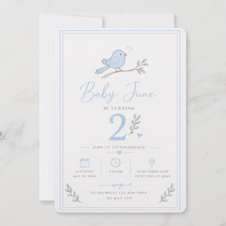 Baby Boy 2nd Birthday Invite Einladung