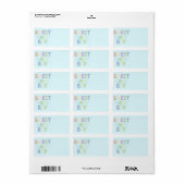 Baby Boy Address Label Adressaufkleber (Vorne)