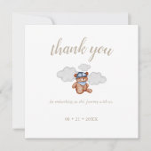 Baby Boy Adventure Baby Dusche Danke Karte (Vorderseite)