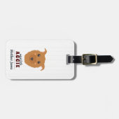 Baby Boy Aggie Dog Maroon Bag Tag Gepäckanhänger (Vorderseite horizontal)