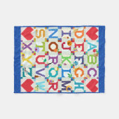 Baby Boy Alphabet Quilt Design Fleecedecke (Vorderseite (Horizontal))