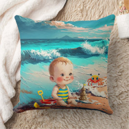 Baby Boy am Strand Kissen