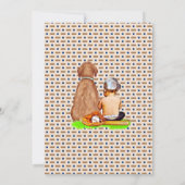 Baby Boy and Dog Baseball Themed Baby Dusche Einladung (Rückseite)