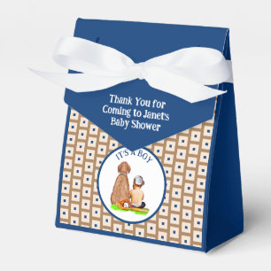 Baby Boy and Dog Baseball Themed Baby Dusche Geschenkschachtel