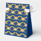 Baby Boy and Dog Baseball Themed Baby Dusche Geschenkschachtel (Rückseite)