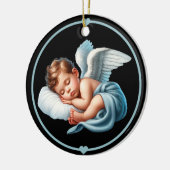Baby Boy Angel Memorial Wind Chime Keramik Ornament (Links)