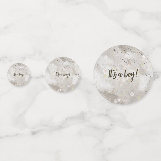 Baby Boy Animals and Balloons Dusche Konfetti (Rückseiten)