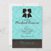 Baby Boy Ankündigung Einladung Cake Pops Blue V (Rückseite)