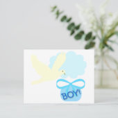 Baby Boy Announctions Postkarten (Stehend Vorderseite)
