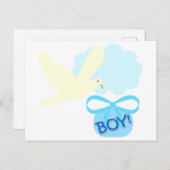 Baby Boy Announctions Postkarten (Vorne/Hinten)