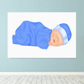 Baby Boy Art Canvas Print Leinwanddruck (Insitu (Holzboden))