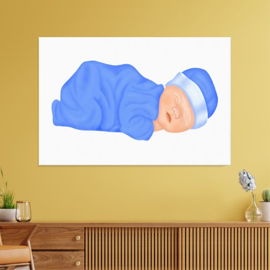 Baby Boy Art Canvas Print Leinwanddruck (Insitu (Wohnzimmer))