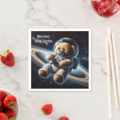 Baby Boy Astronaut Teddy Bear Serviette (Beispiel)