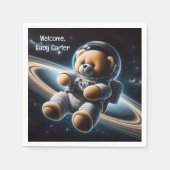 Baby Boy Astronaut Teddy Bear Serviette (Vorderseite)