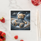 Baby Boy Astronaut Teddy Bear Serviette (Beispiel)