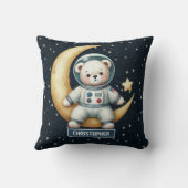Baby Boy Astronautenkissen mit Personalisierter Te Kissen (Rückseite)