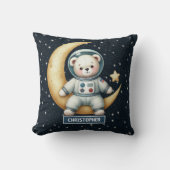 Baby Boy Astronautenkissen mit Personalisierter Te Kissen (Vorderseite)