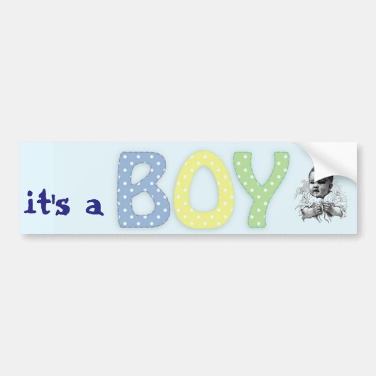 Baby Boy Autoaufkleber (Vorne)