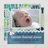 Baby Boy Baby Ankündigung (Vorne/Hinten)