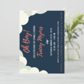 Baby Boy Baby Dusche oder Sprinkle Einladung (Stehend Vorderseite)