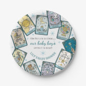 Baby Boy Baby Dusche Tarot Karten Zukunftsvorhersa Pappteller (Vorderseite)