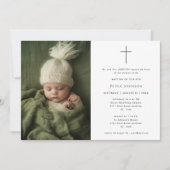 Baby Boy Baby Girl Christening Foto Taufe Einladung (Vorderseite)