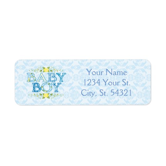 Baby Boy, Baby Shower Address Labels (Vorne)