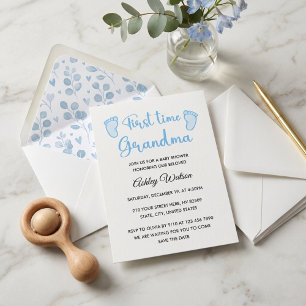 Baby Boy Baby Shower erstmalige Oma Einladung