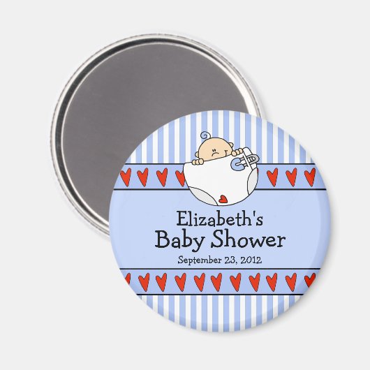 Baby Boy Baby Shower Favor Magnet (Vorderseite/Rückseite)