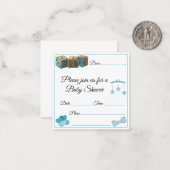 Baby Boy Baby Shower Mitteilungskarte (Vorderseite/Rückseite Beispiel)