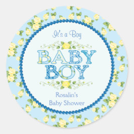 Baby Boy Baby Shower Stickers