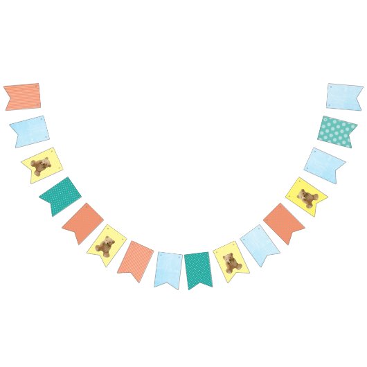 Baby Boy Baby Teddy Bear Party Banner (Alle)