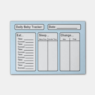 Baby Boy - Baby Tracker Post-it Notes Klebezettel