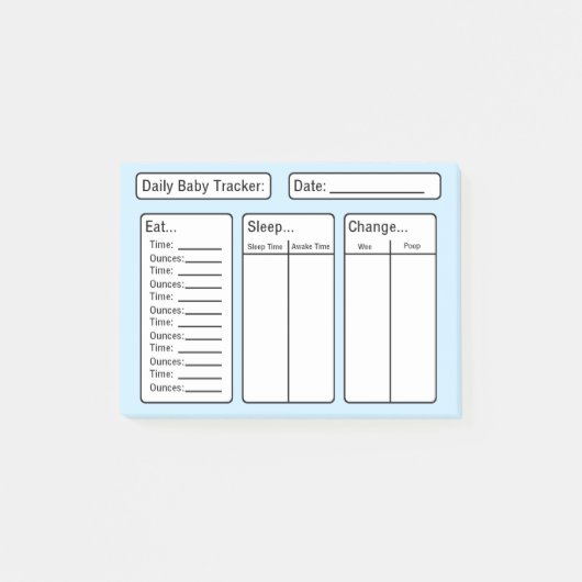 Baby Boy - Baby Tracker Post-it Notes Post-it Klebezettel (Vorderseite)