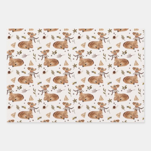 Baby Boy Baby Wild Animal Geschenkpapier Set (Vorderseite 2)