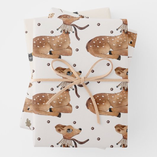 Baby Boy Baby Wild Animal Geschenkpapier Set (Beispiel)