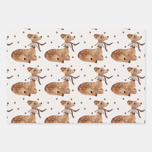 Baby Boy Baby Wild Animal Geschenkpapier Set (Vorderseite)