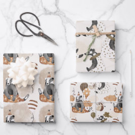 Baby Boy Baby Wild Animal Geschenkpapier Set