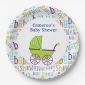 Baby Boy Babydusche 9 Zoll Pappteller (Vorderseite)