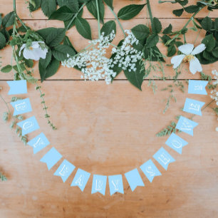 Baby Boy Babyparty Blau Wimpelkette