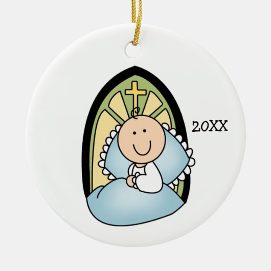Baby Boy Baptisc Ornament (Vorne)