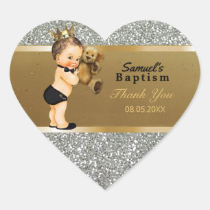 Baby Boy Baptisc Vielen Dank für Ihr Interesse   G Herz-Aufkleber