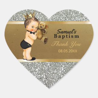 Baby Boy Baptisc Vielen Dank für Ihr Interesse | G Herz-Aufkleber