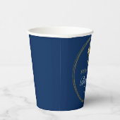 Baby Boy Baptisse Navy Blue Gold Cross Pappbecher (Rechts)