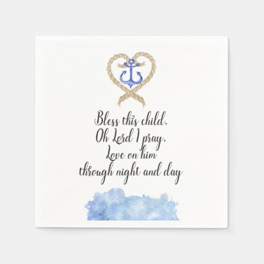 Baby Boy Baptisse Serviette (Vorderseite)