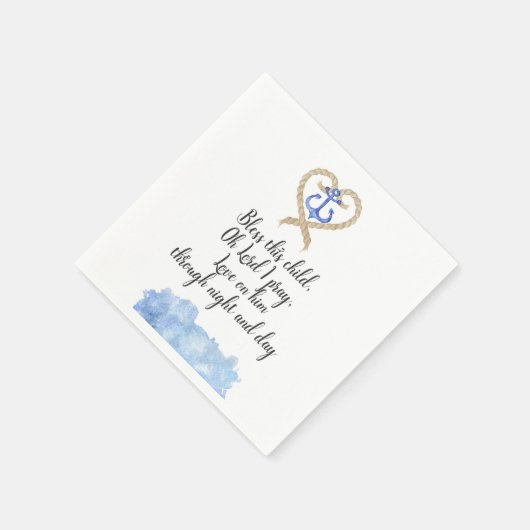 Baby Boy Baptisse Serviette (Ecke)