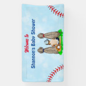 Baby Boy Baseball Baby Dusche Banner (Vertikal)