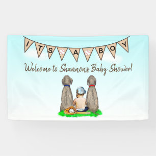 Baby Boy Baseball Baby Dusche Banner