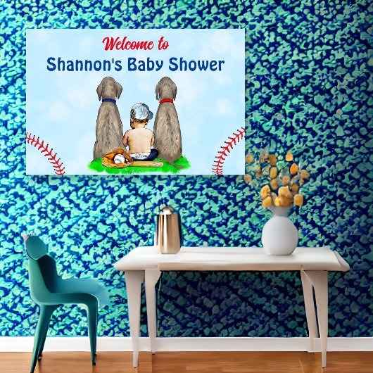 Baby Boy Baseball Baby Dusche Poster